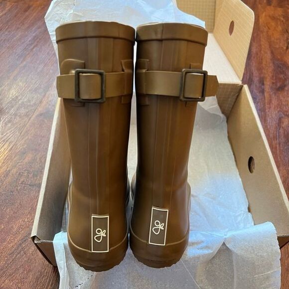 NIB Goumi Kids Sienna Muddies SZ 2 Youth Neutral Rubber Rain Boots Pull On - Picture 2 of 4